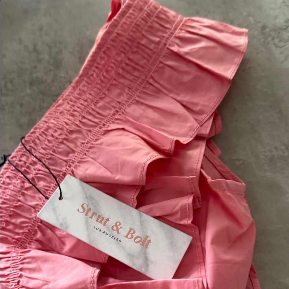 Pink Ruffled Women's Top - Picture 2 of 3